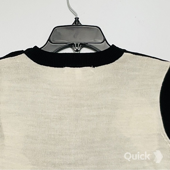 S - NWT Color-Block Blouse Sweater w/ Button Detail - Picture 7 of 11